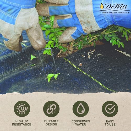 Dewitt 6 x 250 Foot Weed and Mulch Barrier Landscape Woven Fabric Ground Cover, Ideal as Fabric for Yards, Grounding Sheets, Fake Rock, or Floor Mat - size: 4 Pack, style: 6' x 250'