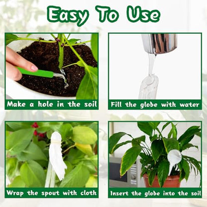 Pynqdfu 20 PCS Clear Plant Watering Globes,Plastic Self-Watering Bulbs,Self Watering Planter Insert Plant Accessories for Plants Indoor,Outdoor,Flowerpot,Home Garden(Large,Medium,Small) - size: 5 Large+5 Medium+10 Small
