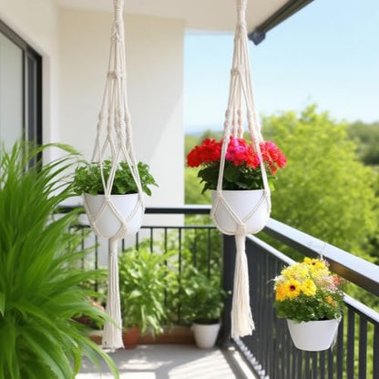 Macrame Plant Hanger, 45 Inch, Set of 2