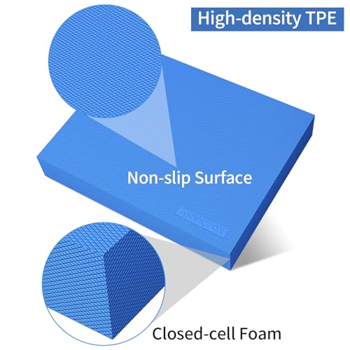 Balance Pad 15.8 * 13.2 * 2 inch,Large Balance Pad for Physical Therapy,Foam Balance Board for Rehabilitation Stability Workout Knee and Ankle Exercise Strength Training - color: Blue-L(15.8*13.2*2")
