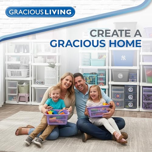 Gracious Living Knect-A-Shelf 4-Shelf Plastic Storage Unit & Rack, White - color: 4 Shelf - White, size: 1 Pack