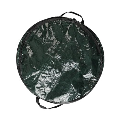 Wakeman Pop Up Outdoor Garbage Can, Black, 29.5 Gallon - color: Green, size: 29.5-Gallon