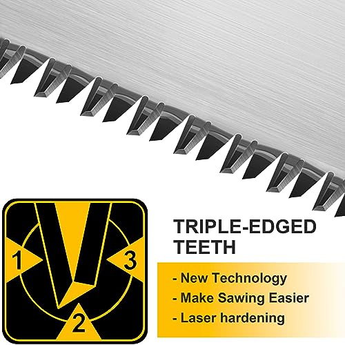 Hanpex 14" Pro Hand Saw, 11 TPI Fine-Cut Handsaw - Sharp Manual Saw Idea for Cutting Wood, Sawing, Gardening, Trimming, Plastic Pipe, Drywall