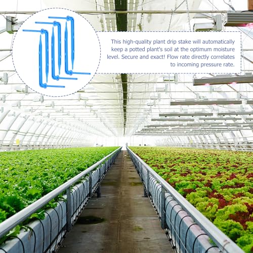 GANAZONO Drip Emitters Emitters Drip Emitter Stakes 100PCS Angled Plastic Irrigation Support Stakes Drip Tubing Hold Stakes for Gardening Patio Lawn Vegetable Fruit - size: 10X4cm