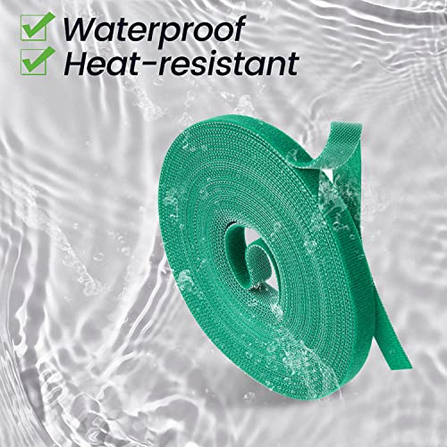 Plant Tape, 6 Roll 196 Ft Green Garden Tape, Adjustable Twist Ties for Plants Support 1/2", Reusable Garden Ties for Climbing Plants, Gardening Tape for Outdoor Indoor Plants - size: 6 Roll,196Ft