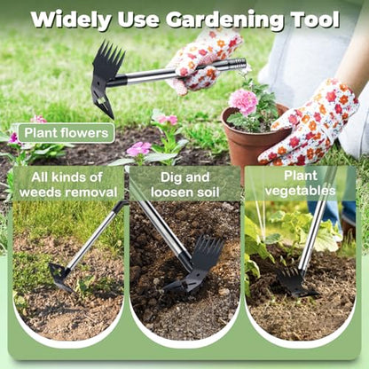 Weed Puller Tool with Long Handle, 60" Garden Weeding Tool