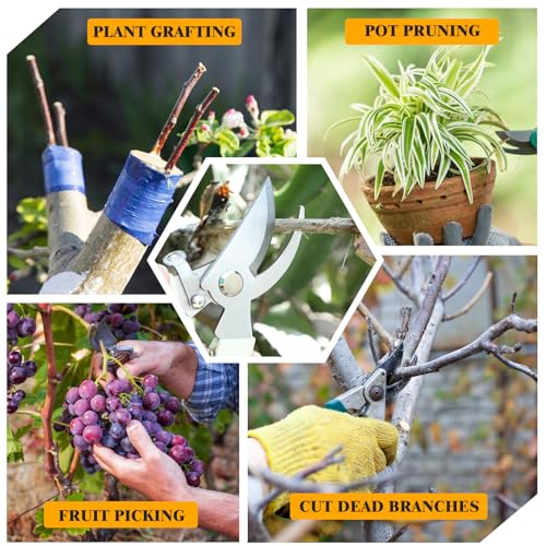 30 Pcs Beige Garden Clippers, Pruning Shears Plant Scissors Plant Cutter