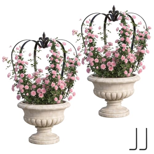 2 Pack 16.1" Garden Obelisk Trellis for Climbing Plants Outdoor