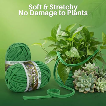 MAQIHAN Plant Ties for Outdoor Plants - Soft Garden Twine 2 Pack 115FT