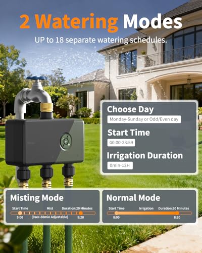Diivoo Brass Smart WiFi Sprinkler Timer 3 Zone - size: 3 Outlets