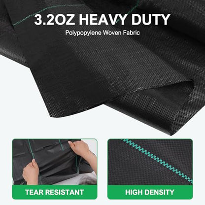 6ftx300ft Weed Barrier Landscape Fabric, 3.2oz Heavy Duty - size: 6ft x 300ft