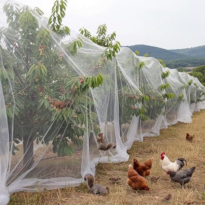 15 x 33 ft Garden Mesh Netting Insect Mosquito Net, White, 1 Pcs - size: 15 x 33 ft