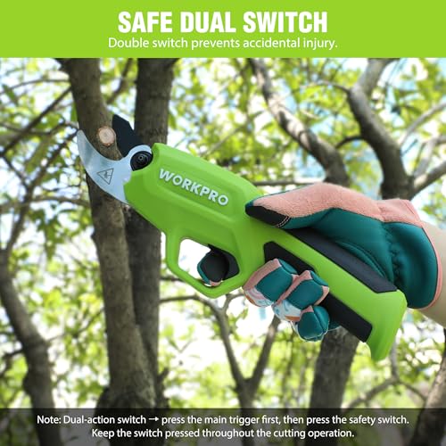 WORKPRO 7.2V Electric Pruning Shears, 0.8" Cutting Diameter