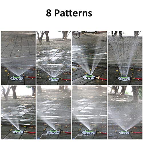 STYDDI Turret Pattern Sprinkler on Metal Base, 8-Pattern Lawn Sprinkler - size: 8-Pattern