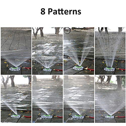 STYDDI Turret Pattern Sprinkler on Metal Base, 8-Pattern Lawn Sprinkler - size: 8-Pattern