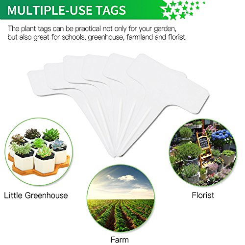 Prudance® 50 Pack Reusable Waterproof Plant Markers, White - color: White