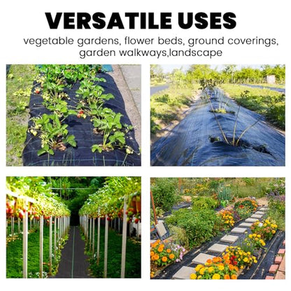 4ft x 300ft Weed Barrier Landscape Fabric Heavy Duty Premium Weed Control Fabric Durable & Eco-Friendly Weed Block Gardening Mat Landscaping Fabric - size: 4ft x 300ft