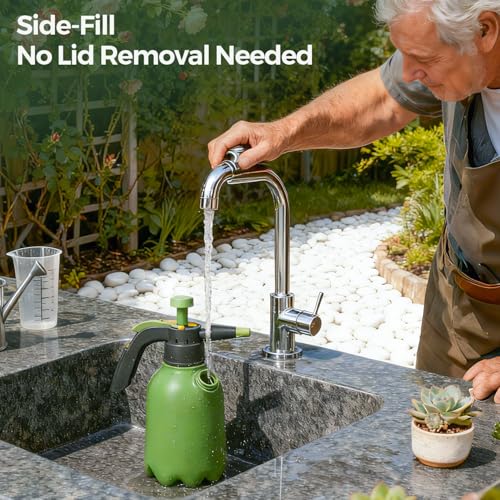 T4U Pump Sprayer 0.5 Gallon, Garden Spray Bottle with Short Nozzle - size: Short Nozzle