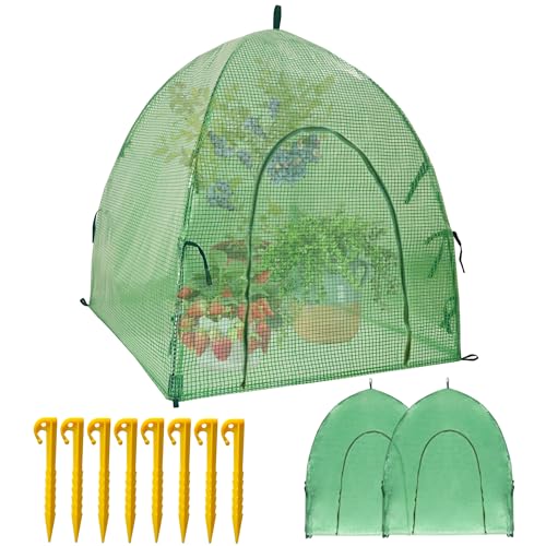 40″*40″*31″ Winter Plant Warm Covers - Raised Bed Cover, Garden Row Accelerator, Warm Tent Freeze Protection Humidity Domes for Germination, Seedling Propagation Protecting Plants from Animals 2 PCS - size: 40*40*31 inch --2PCS