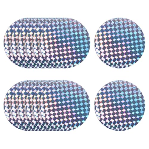 20 Pcs 7.5cm Bird Scare Discs Bird Scarer Window Stickers Pigeon Deterrent Reflective Tape Adhesive Bird Repeller Reflective Tape Holographic Bird Scarer Bird Scaring Devices for Geese Pigeons