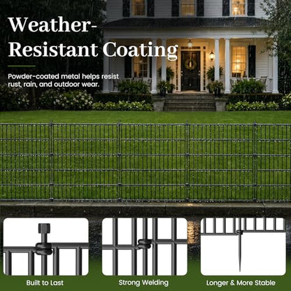 No Dig Garden Fence Outdoor for Yard, 32in (H) x 35.4ft(L) - size: 32 in(H) X 35.4 ft(L)