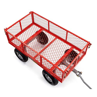 Gorilla Carts Steel Utility Garden Cart, 800 lb. Capacity, 4 Cu Ft, Red - color: Red