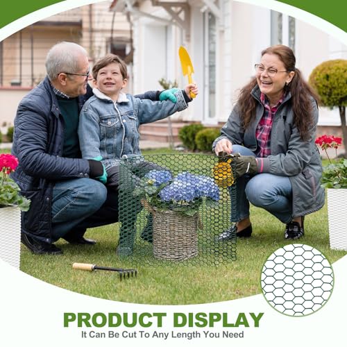 Plant Protectors from Animals with Extra Wide 24" Chicken Wire - 200" Long Complete DIY Metal Mesh Kit for Large Garden & Craft Projects - size: 24*200 Inch