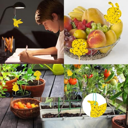 Fruit Fly Trap 96 Pack Yellow Sticky Gnat Killer Traps for Indoor Plants - size: 96 Packs