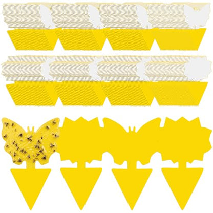 400 Pcs Yellow Sticky Traps for Plant Gnats Fruit Fly Sticky Traps