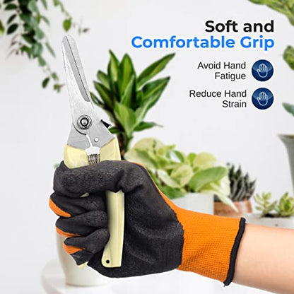SereneLife Gardening Hand Pruner, Pruning Shear with Straight Stainless Precision-Sharpened Steel Blades, Soft and Comfortable Grip Avoid Hand Fatigue, Secure And Easy To Lock