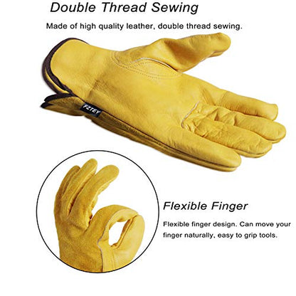2 Pairs Heavy Duty Thorn Proof Gardening Gloves For Men & Women - size: Small (Pack of 2)