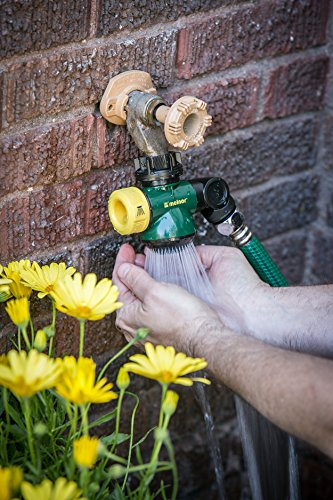 Melnor 65075-AMZ Wash & Fill Hose Connection Hub with 2 Hose Washers