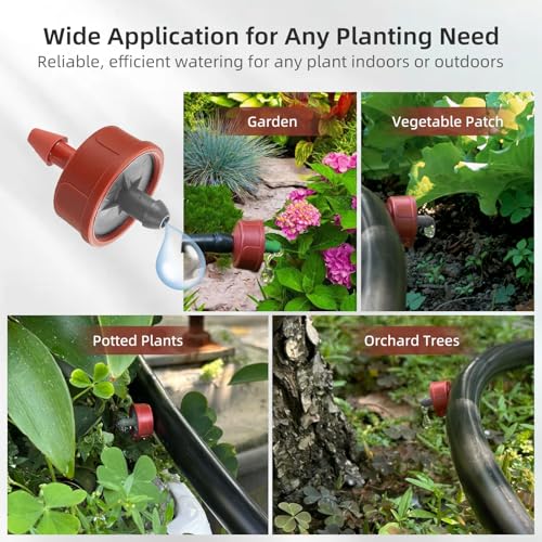 30PCS 0.75 GPH Pressure Compensating Drip Irrigation Spot Watering Drippers/Emitters, Self-Cleaning Constant Flow Drip Irrigation Emitters Heads Irrigation Drippers Parts for Drip Irrigation System - color: 30PCS, size: 0.75 GPH