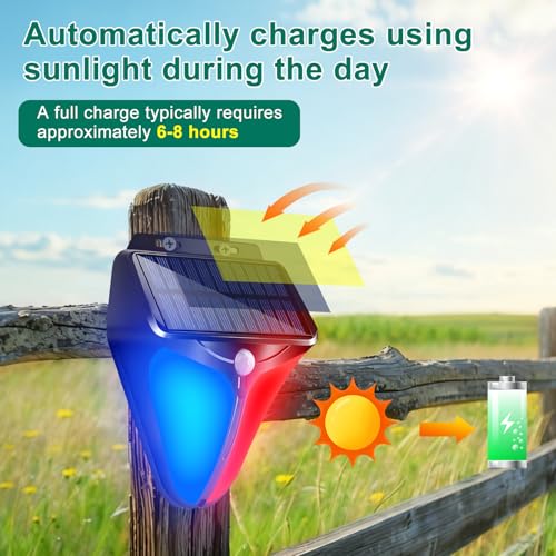 Aolyty Solar Motion Sensor Alarm Light with Siren, 4 Modes, 2 Pack