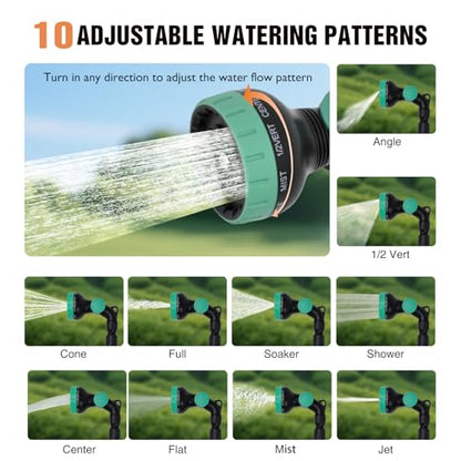 Yesker Watering Wand for Garden Hose, 36-54 Inch Adjustable, 10 Spray Patterns, Sprayer Wand with Pivoting Head, Garden Hose Nozzle with Thumb Flow Control, Ideal for Water Hanging Baskets and Shrubs - size: 36-54 Inch (Telescopic)