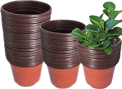Plastic Planter Nursery Seedlings Pots 6 Inches 100Pcs - size: 6 x 5 x 4 in