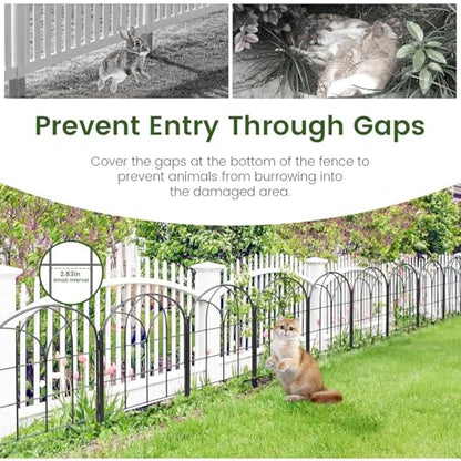Decorative Garden Fence, 27.2 ftx15.66 H, Rustproof No Dig Fence, 26 Pack - size: 26 Panels-27.2ft(L) x15.66"Arch H