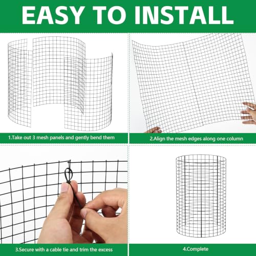 3 Pack Large Wire Plant Protector from Animals 18"x12" Metal Plant Cage - size: 18"x12"