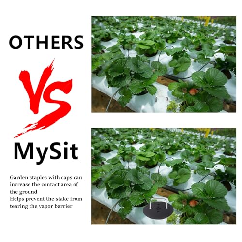 MySit 6 inch Weed Fabric Staple 25 Pack Garden Staples with Gaskets Hook - size: 25pcs with pick hook