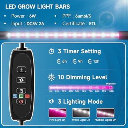 Hon&Guan 2-Pack 30-Cell Seed Starting Kits with Heat Mats and LED Lights - size: 2 Pack