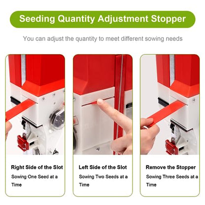 Manual Seeder, Adjustable Manual Handheld Seeder and Fertilizer Spreader Household Corn Peanut Seeder for Corn, Peanuts, Bean