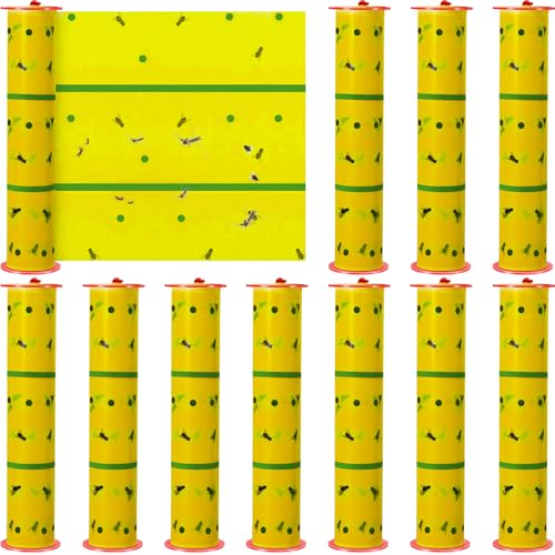 Qualirey 5 Pcs Giant Flypaper Fly Traps, 295ft Sticky Yellow