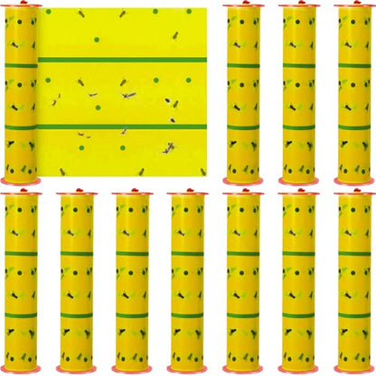 Qualirey 5 Pcs Giant Flypaper Fly Traps, 295ft Sticky Yellow