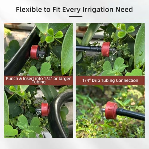 30PCS 0.75 GPH Pressure Compensating Drip Irrigation Spot Watering Drippers/Emitters, Self-Cleaning Constant Flow Drip Irrigation Emitters Heads Irrigation Drippers Parts for Drip Irrigation System - color: 30PCS, size: 0.75 GPH