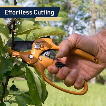 Kings County Tools Ratchet Anvil Pruning Shears for Gardening, 5” - style: Ratcheting Hand Pruner