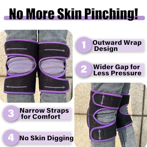 Gardening Knee Pads for Women Men - Waterproof, Adjustable Straps, Purple M - color: Purple, size: Medium