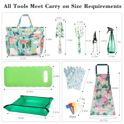 Garden Floral Tool Set with Tote, for Women Plant Lovers - style: Blue
