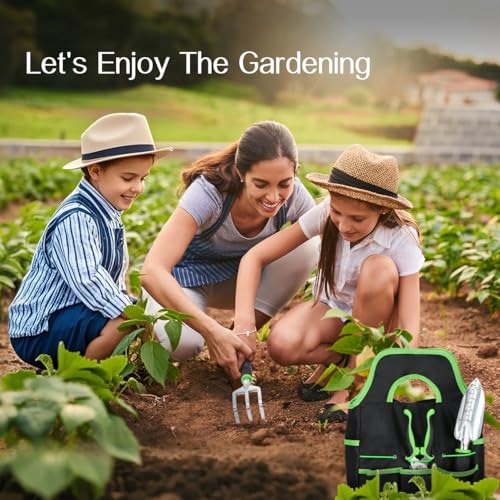 Housolution Gardening Tools Set, 8PCS Gardening Gifts for Women, Green - color: Green
