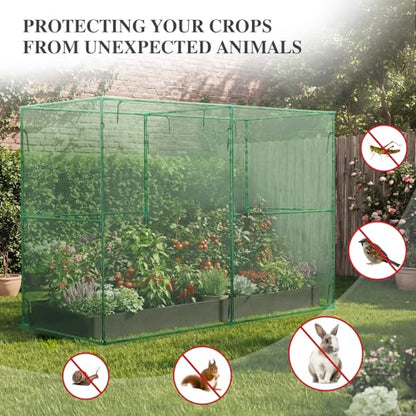 BPS Crop Cages for Garden Plant - size: 8'x4'x6'