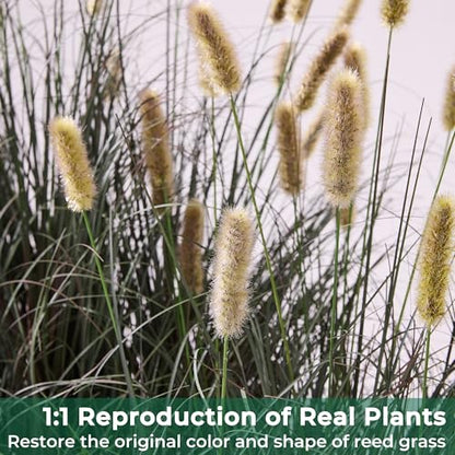 3ft Faux Onion Grass, Extra Lush Artificial Cattail Reed Grass 1-Pack - size: 3ft - 1pack
